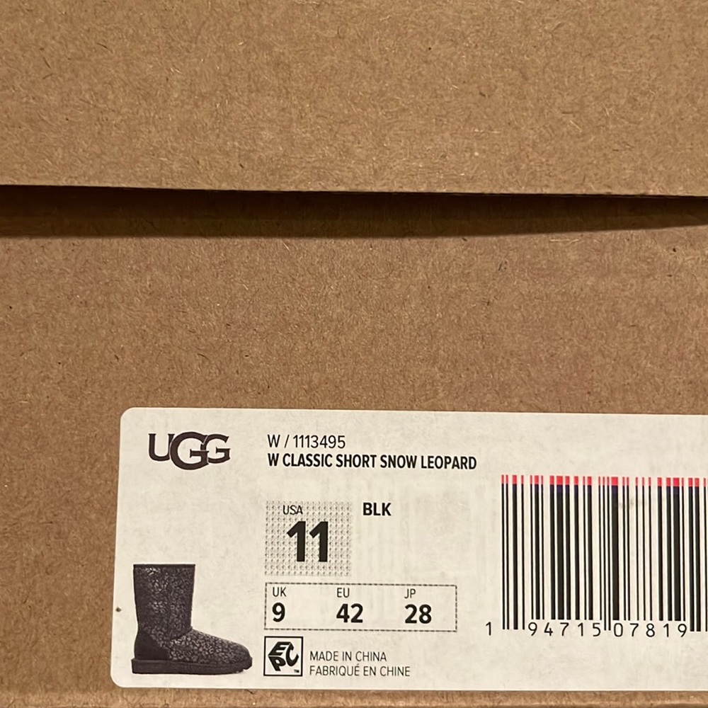 🌴🔆UGG- CLASSIC SHORT SNOW LEOPARD BOOTS PINK🔆🌴 - Picture 14 of 14